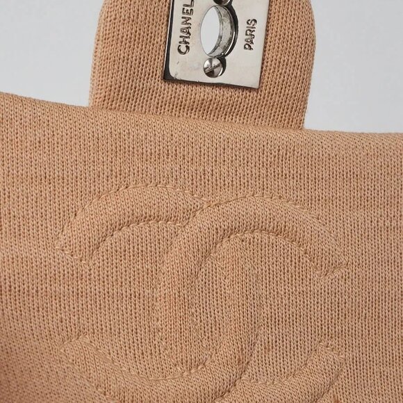 Chanel Beige Quilted Canvas Classic Square Mini Flap Bag - Picture 9 of 12